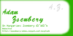 adam zsembery business card